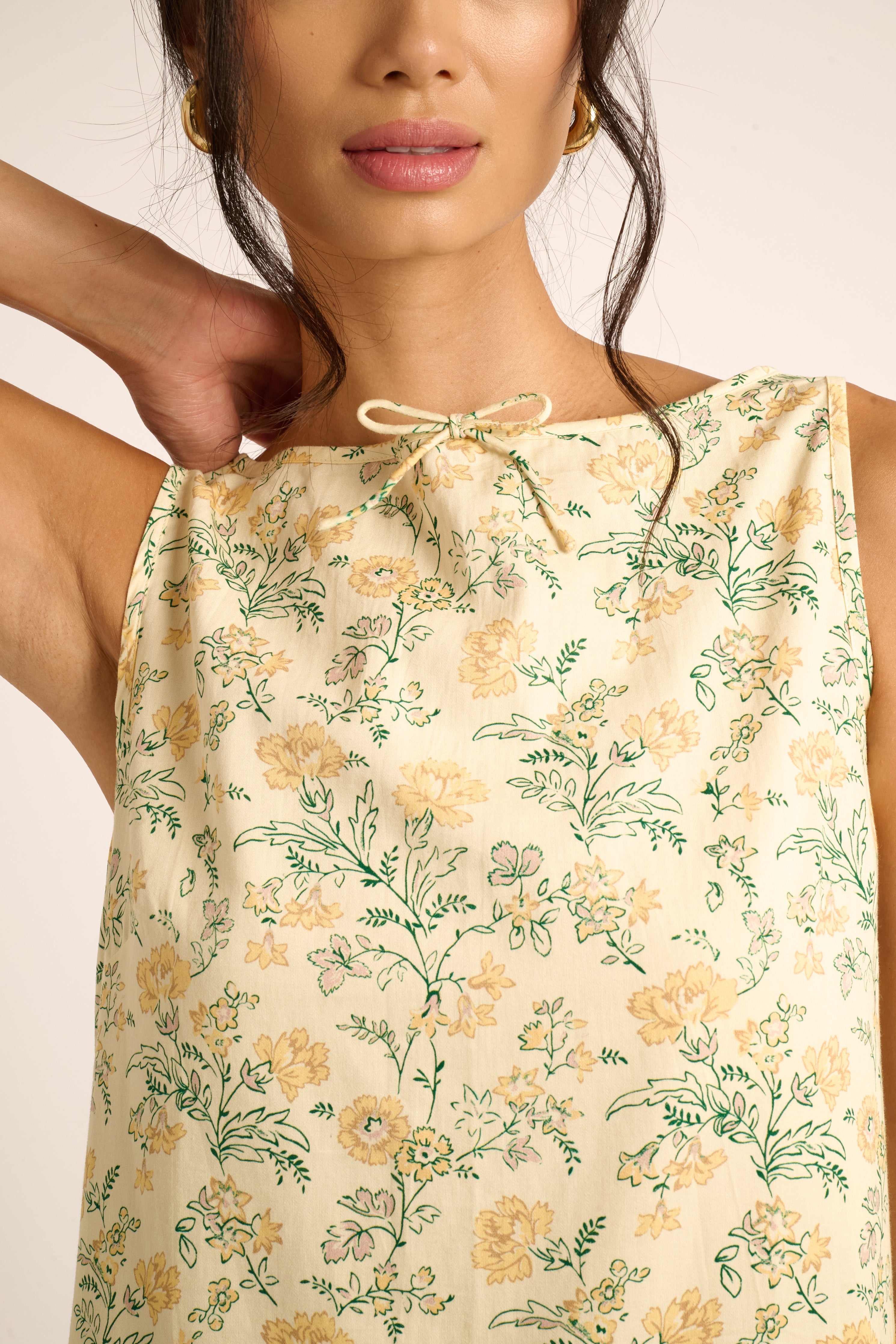 persimmon floral chiffon eloise dress loise Floral Appliqu Column Maxi Dress Yellow / L