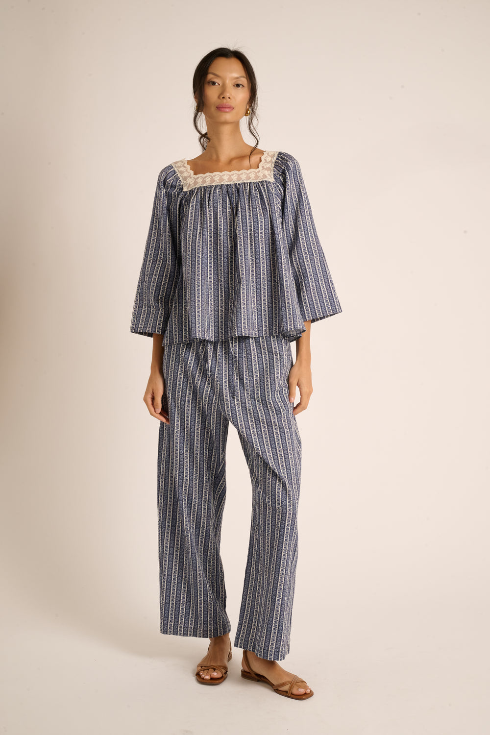 Midnight Floral Stripe