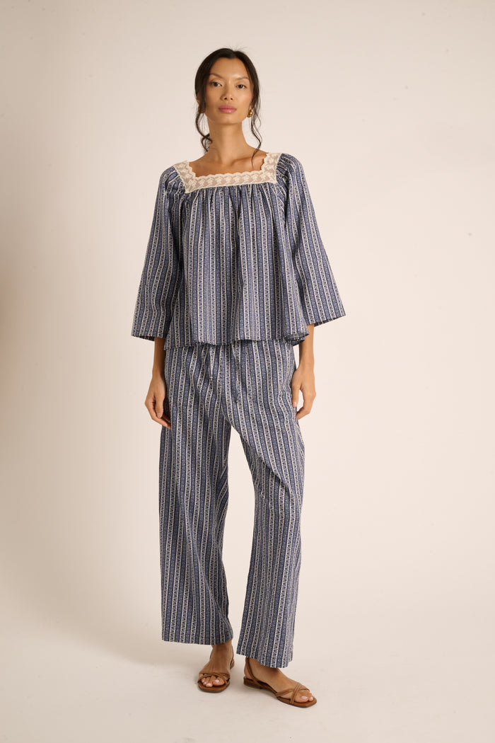 Midnight Floral Stripe