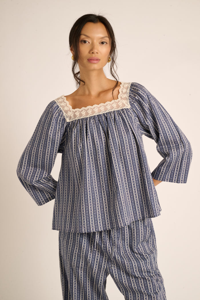 Midnight Floral Stripe