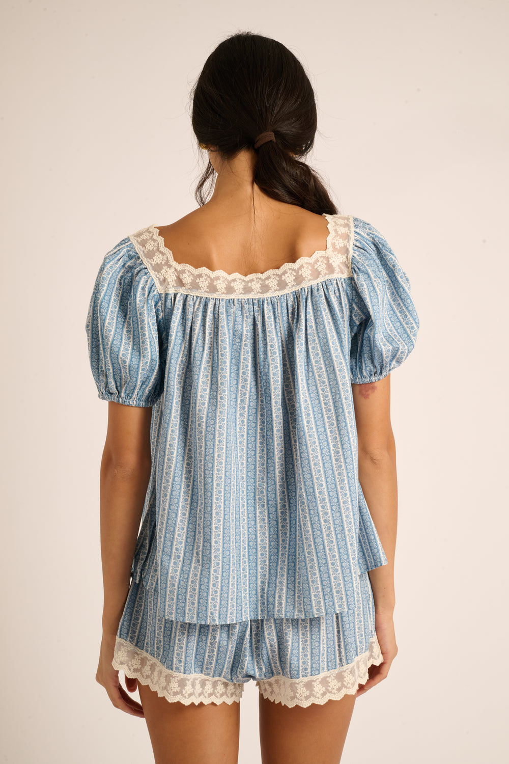 Ocean Blue Floral Stripe