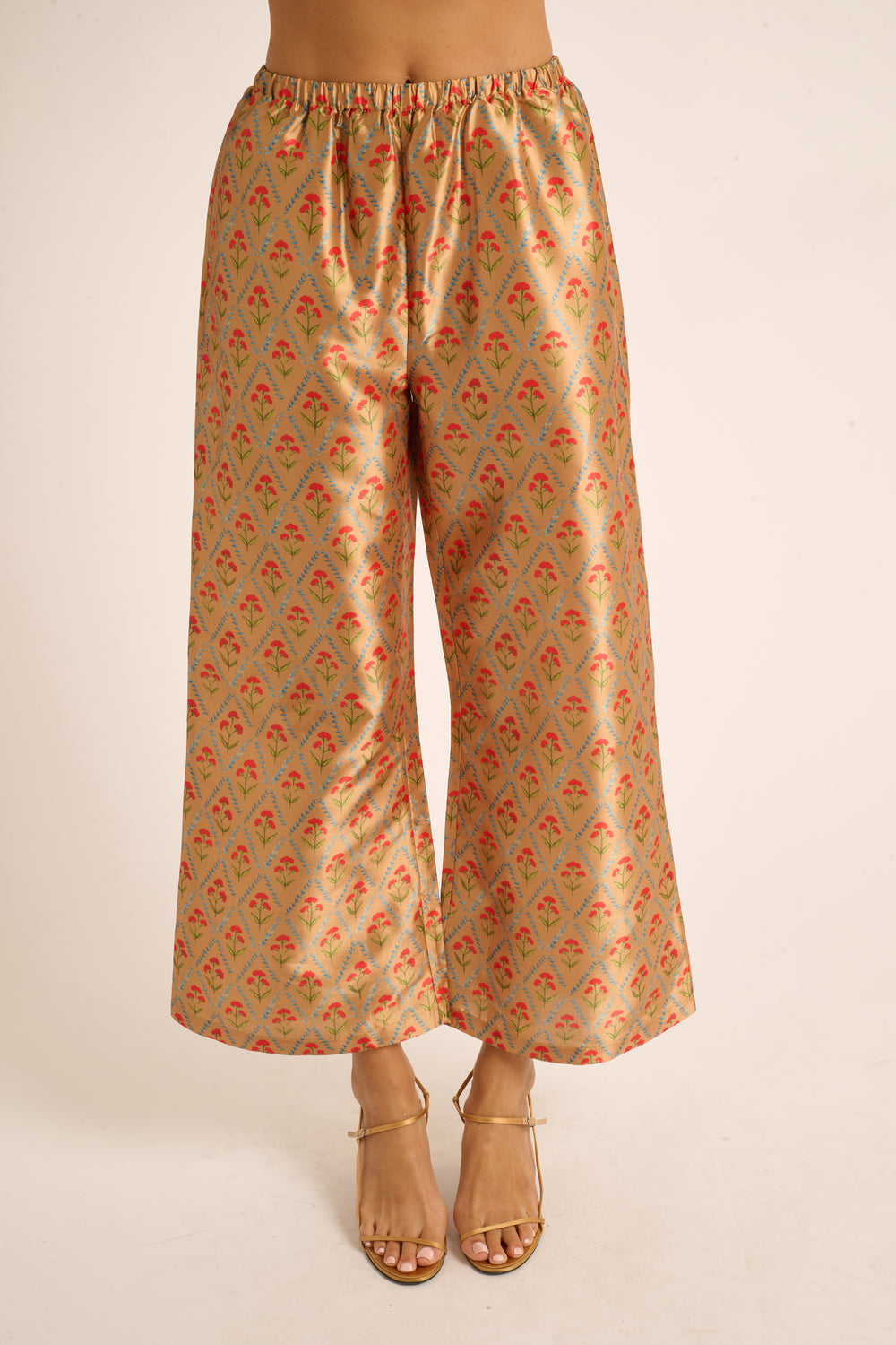 Camel Lattice Floral