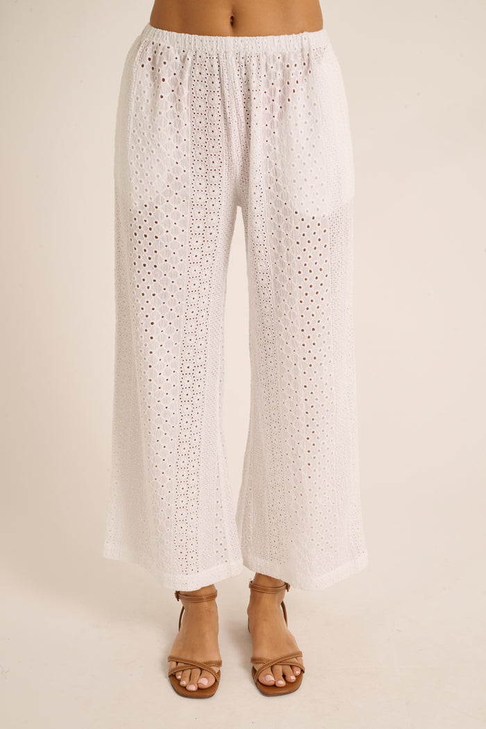 White Striped Eyelet
