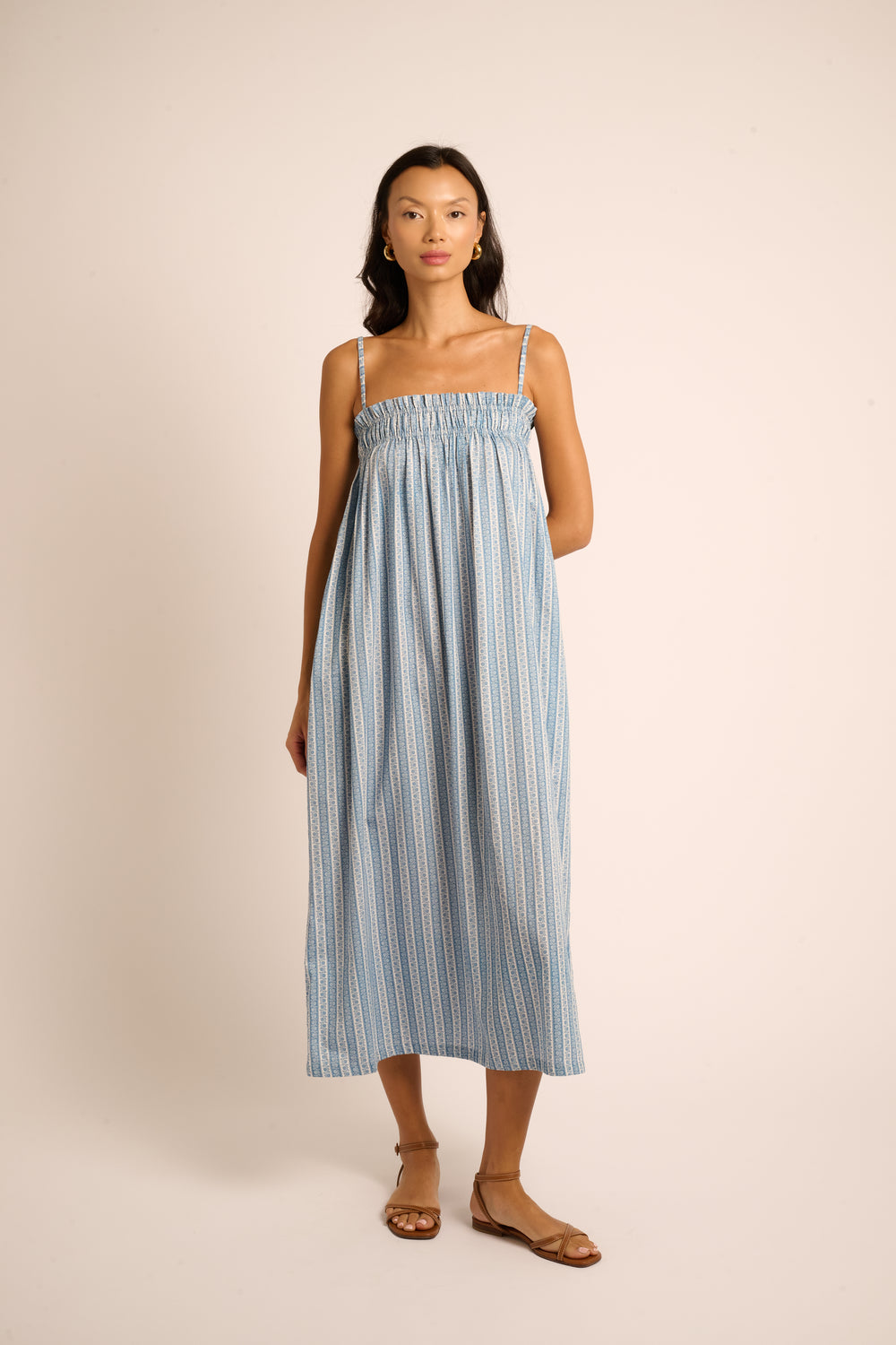 Ocean Blue Floral Stripe