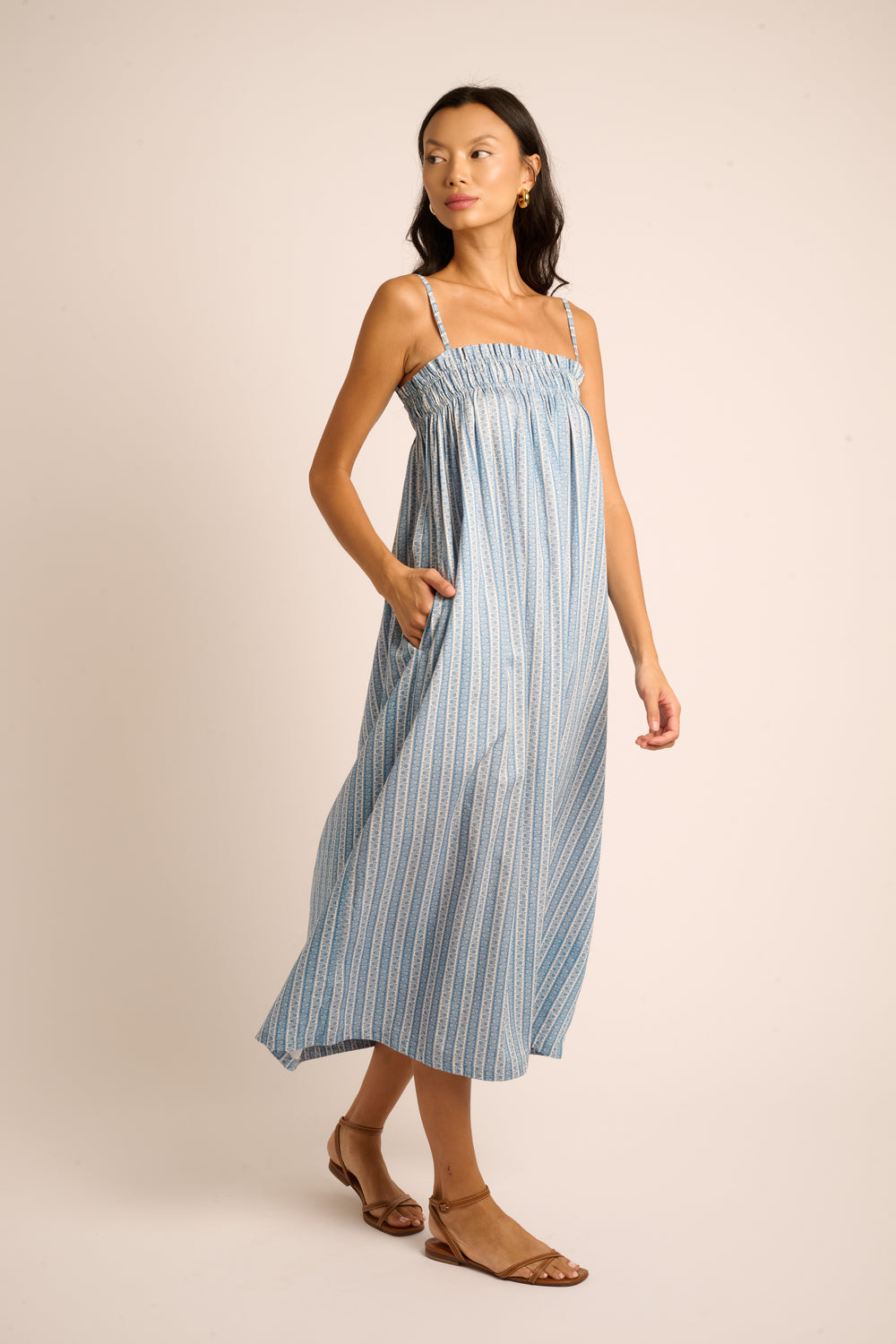 Ocean Blue Floral Stripe