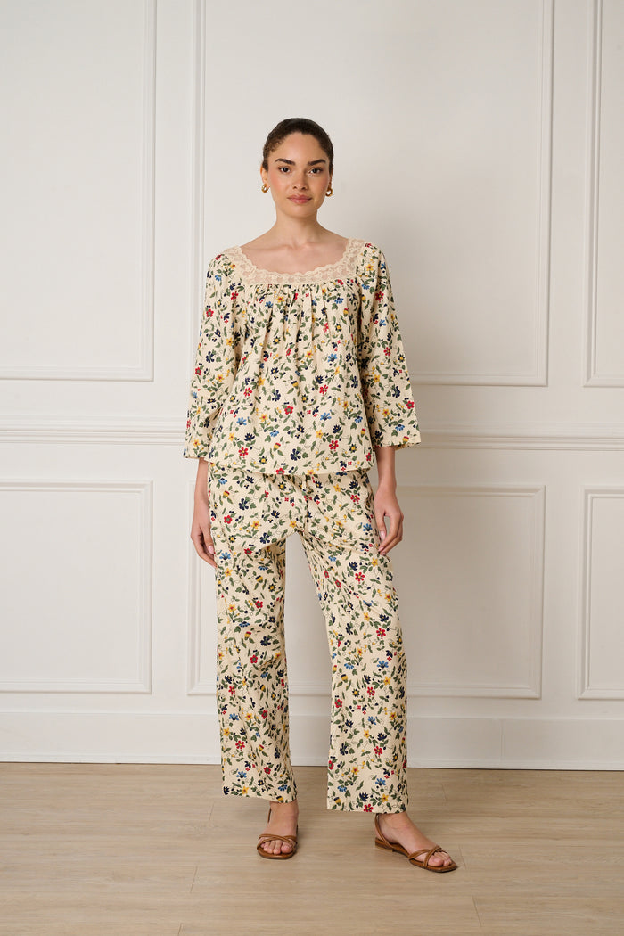 Ivory Vintage Floral