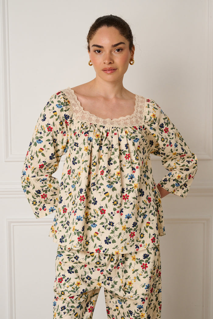 Ivory Vintage Floral