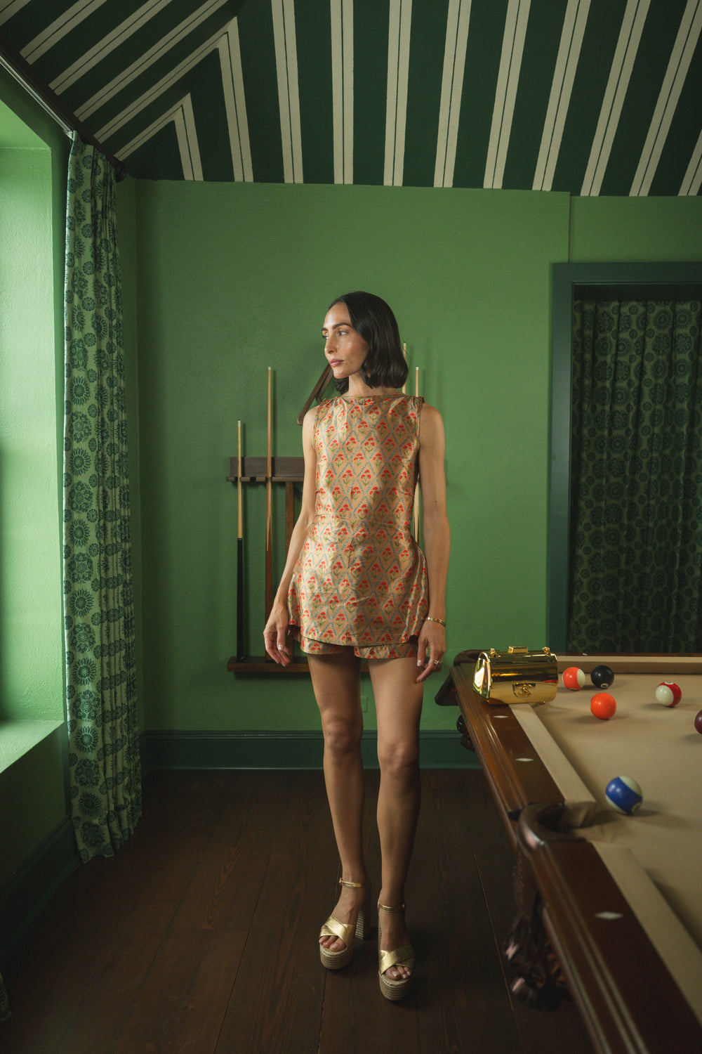 Camel Lattice Floral