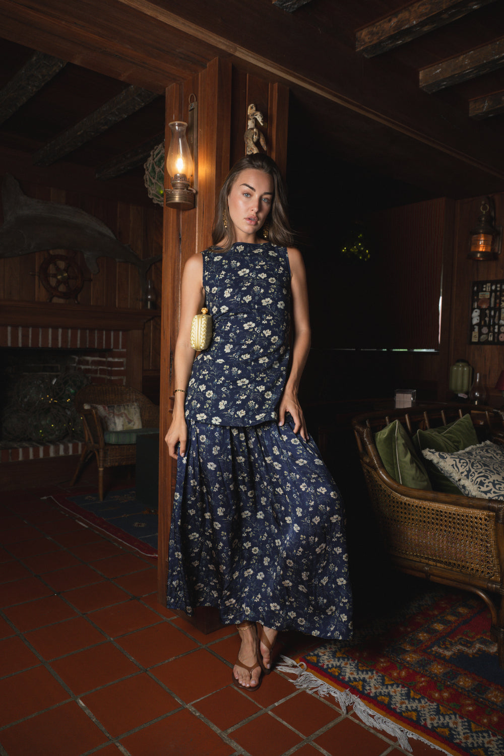 Indigo Chintz Floral