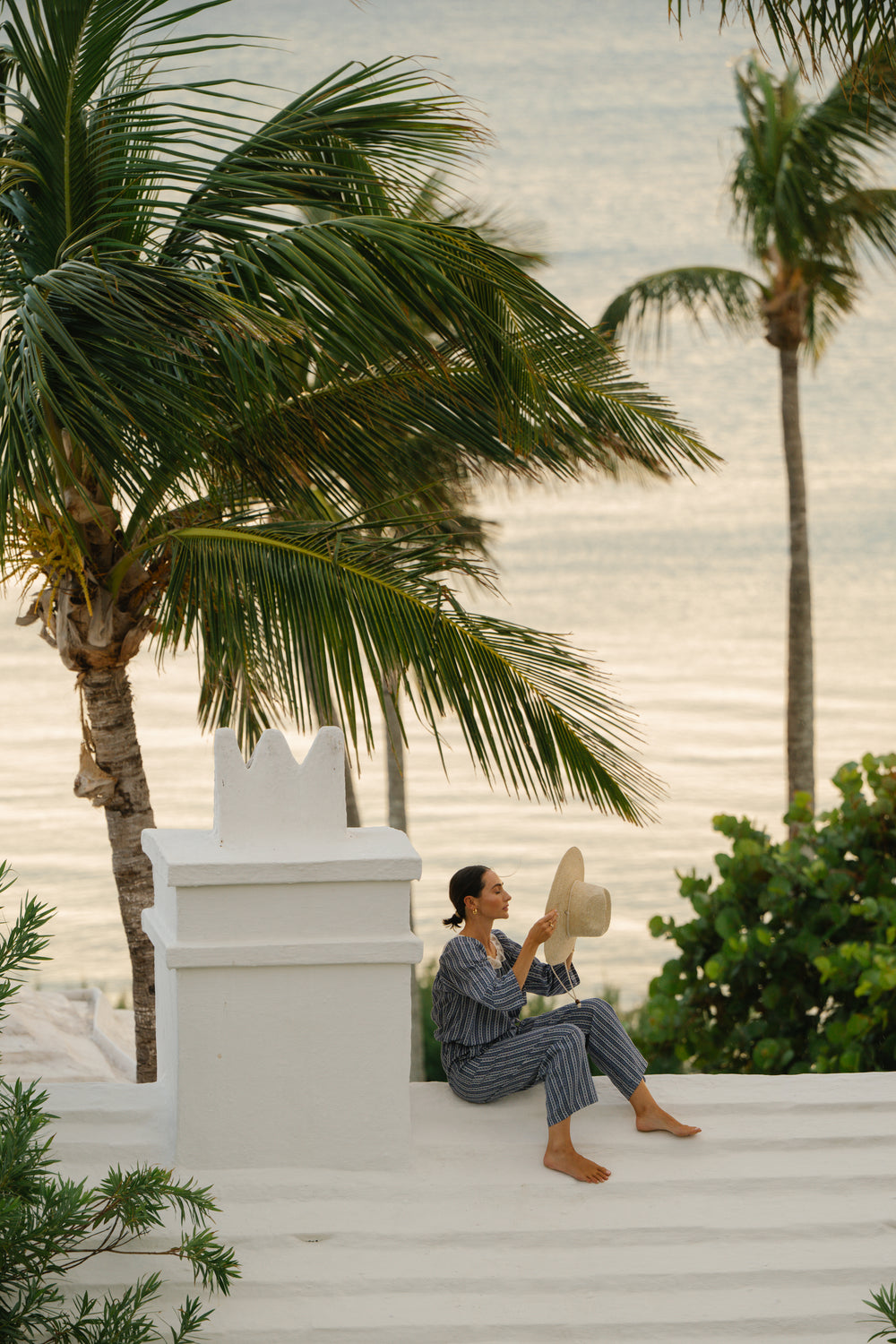 Midnight Floral Stripe