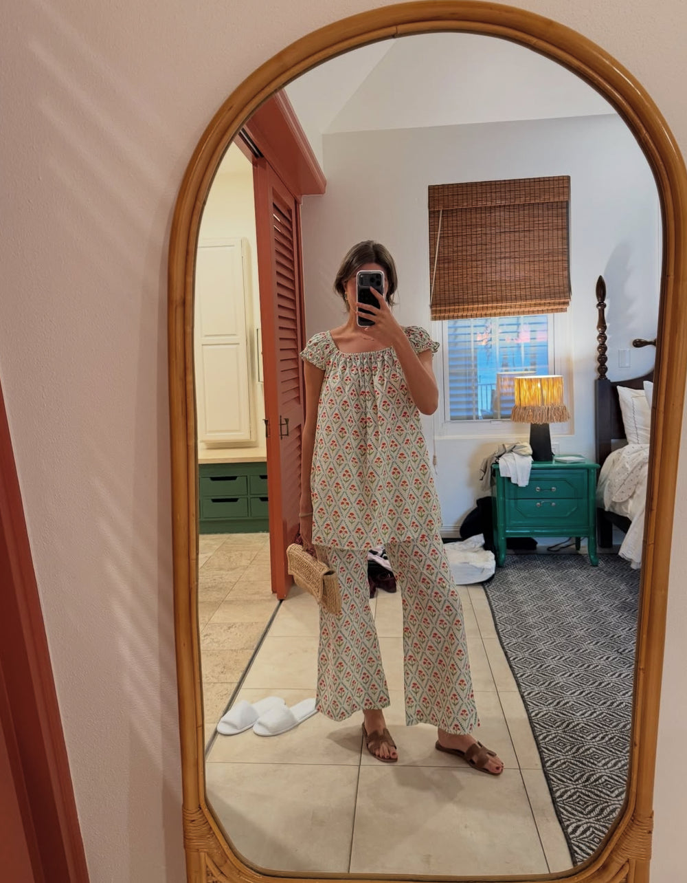 Ivory Sky Lattice Floral