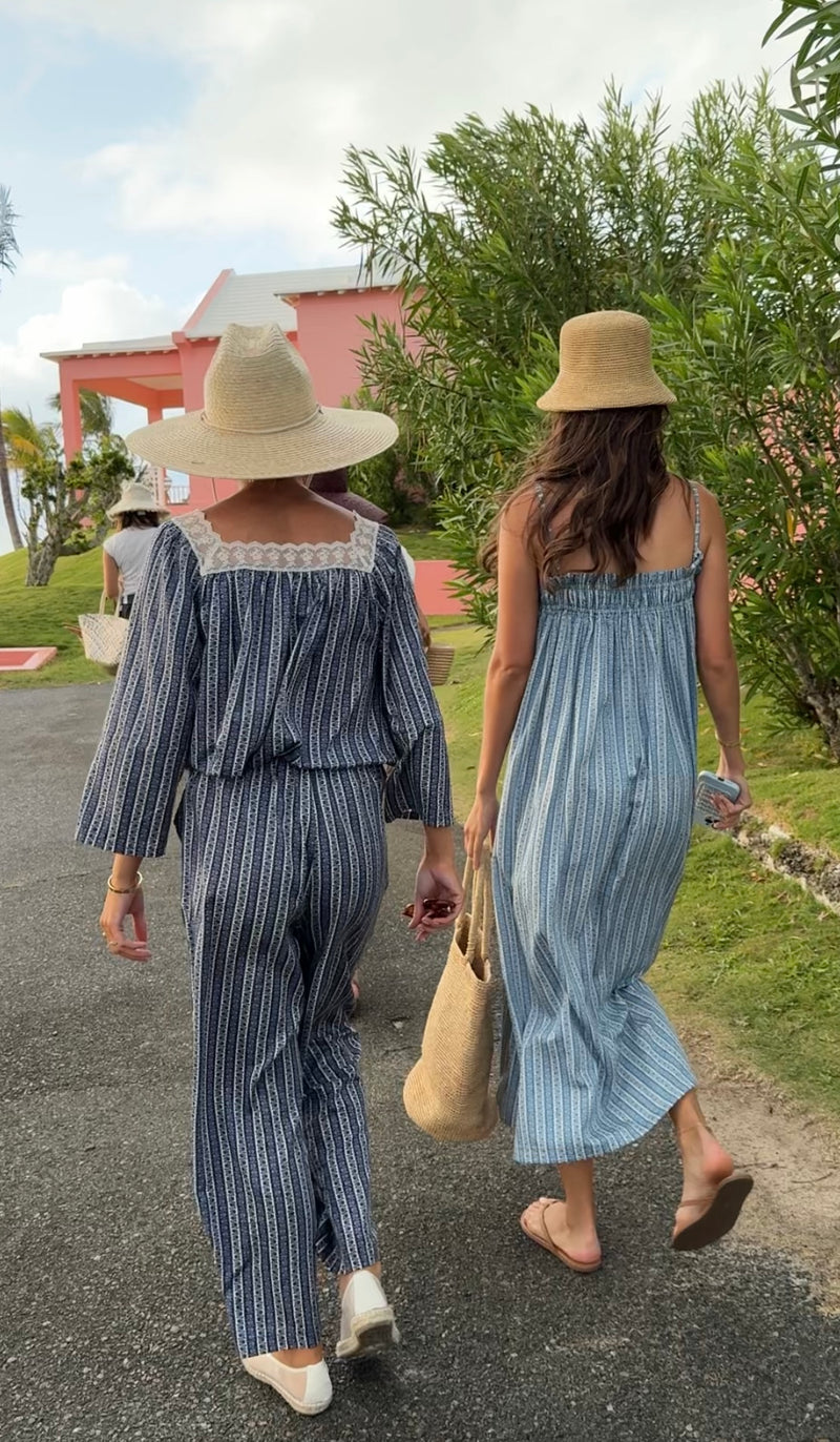 Midnight Floral Stripe