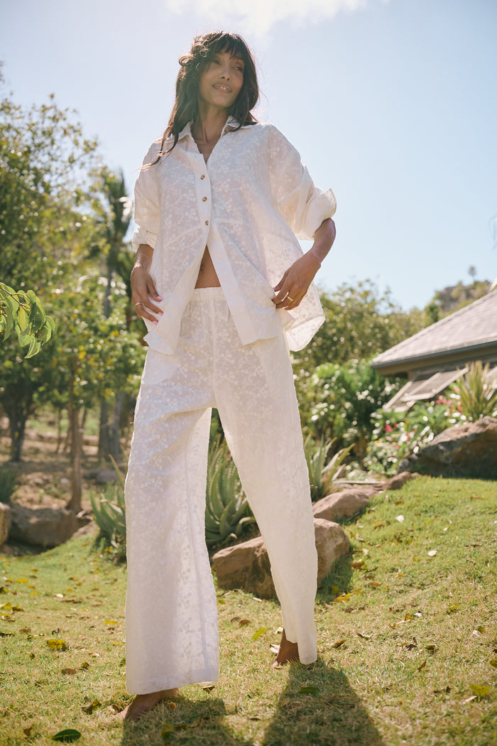 Ivory Fleur Embroidery