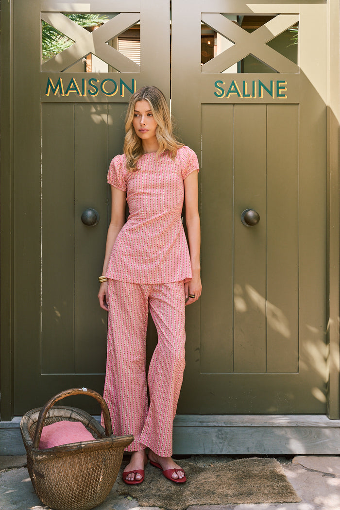 Rosewater Blossom Stripe