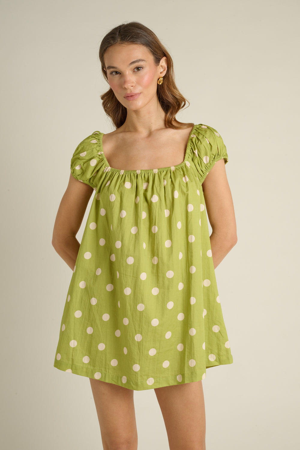 Palm Ivory Polka Dot