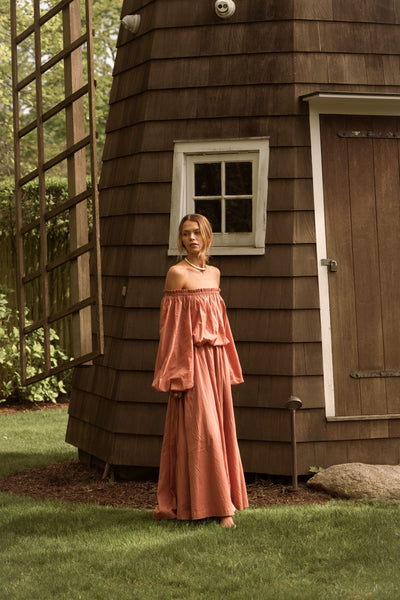 tara off the shoulder midi dress The Tara Dress – La Maregold