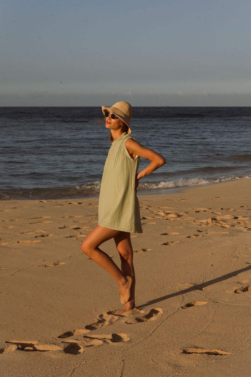 poppy cotton seersucker midi dress Poppy Cotton Seersucker Midi Dress (Women)